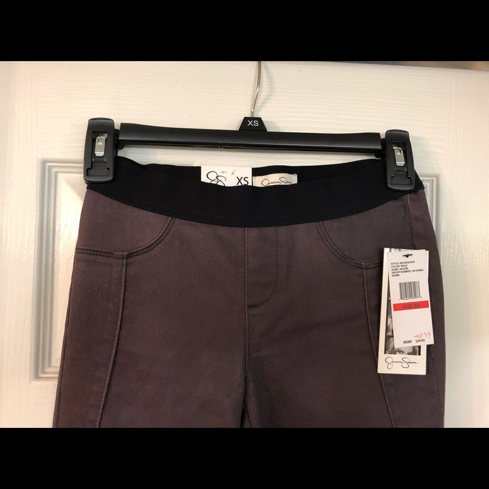 Jessica Simpson XS Denim & Tint Finish Skinny Leg Pants (New) - Picture 3 of 5